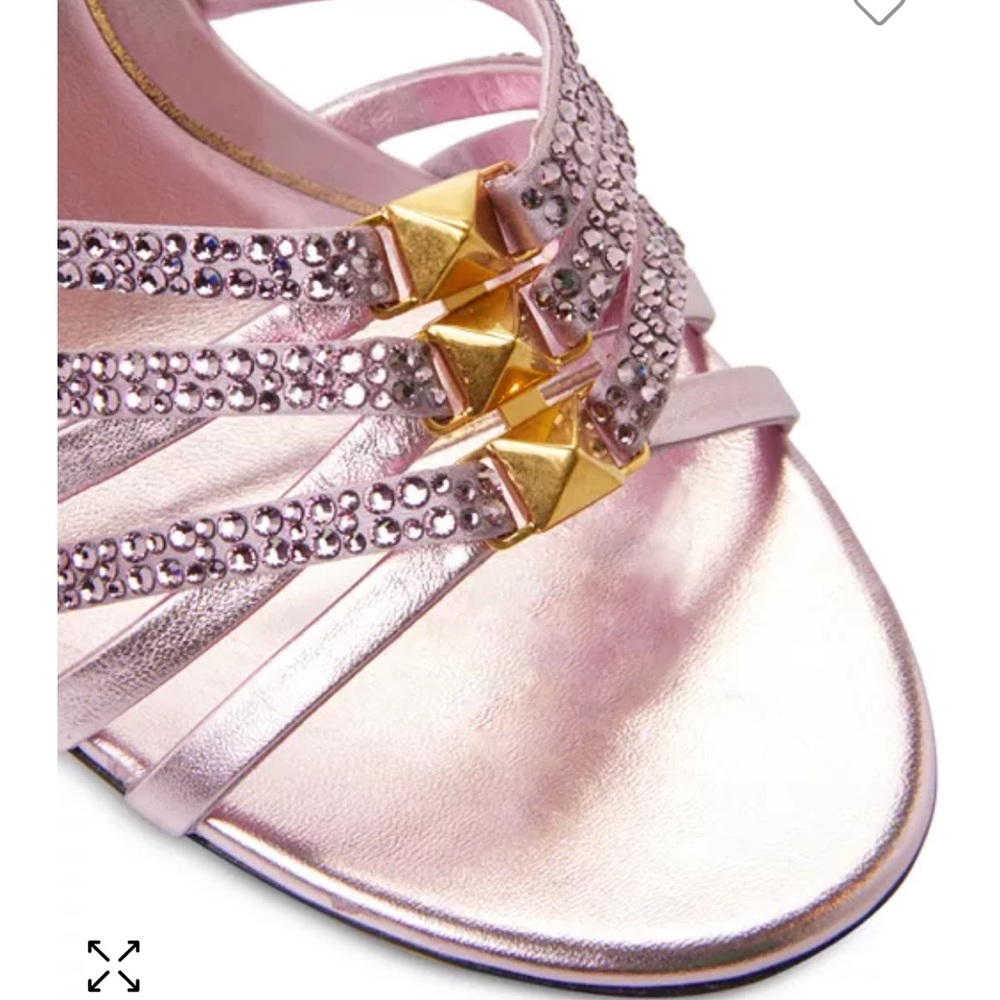 NWT! Valentino Garavani Women's Ankle Strap Embellished High Heel Sandals. - Picture 5 of 7